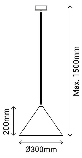 Zelena viseča svetilka SULION Vilma, višina 150 cm