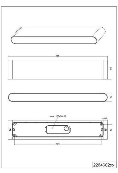 LED zunanja svetilka (višina 9 cm) Thames II – Trio