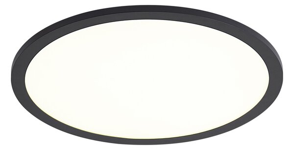 Pametna LED plošča črna 40 cm vklj. LED zatemnitev do tople z daljinskim upravljalnikom - Knob