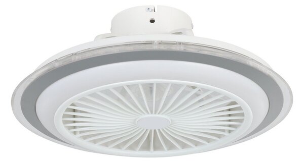 Eglo 35141-LED Zatemnitveni stropni ventilator ALBUFEIRA 25,5W/230V bela/siva + Daljinski upravljalnik