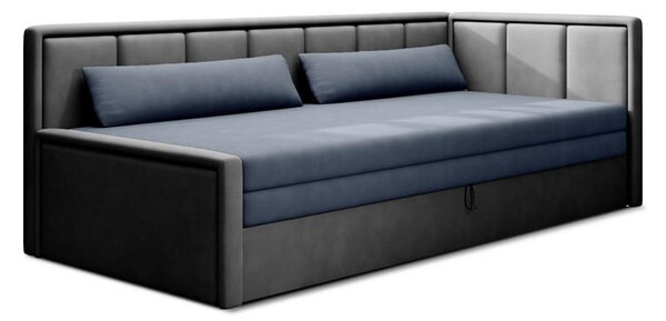 TROSED, antracit, modra tekstil