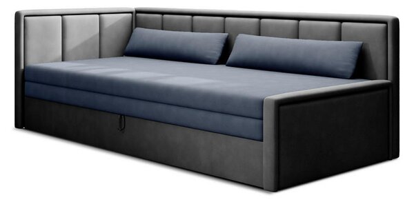 TROSED, antracit, modra tekstil