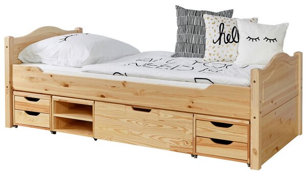 POSTELJA S PREDALOM 90 cm x 200 cm , barve bora