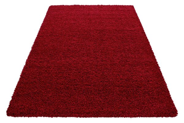 PREPROGA Z VISOKIM FLOROM Life 1500 140/200 cm tkano rdeča