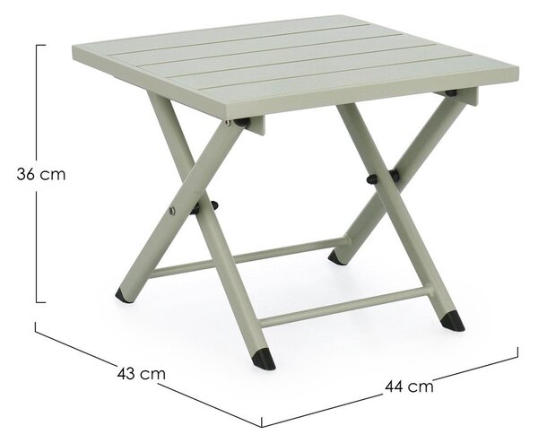 Aluminijasta vrtna klubska mizica 43x44 cm Taylor – Bizzotto