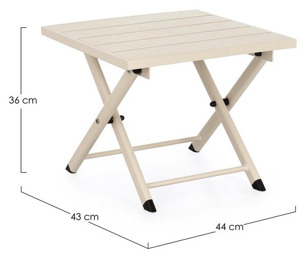 Aluminijasta vrtna klubska mizica 43x44 cm Taylor – Bizzotto