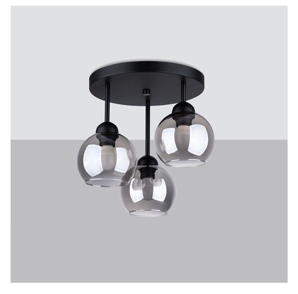 Črna stropna svetilka ø 15 cm Grande – Nice Lamps