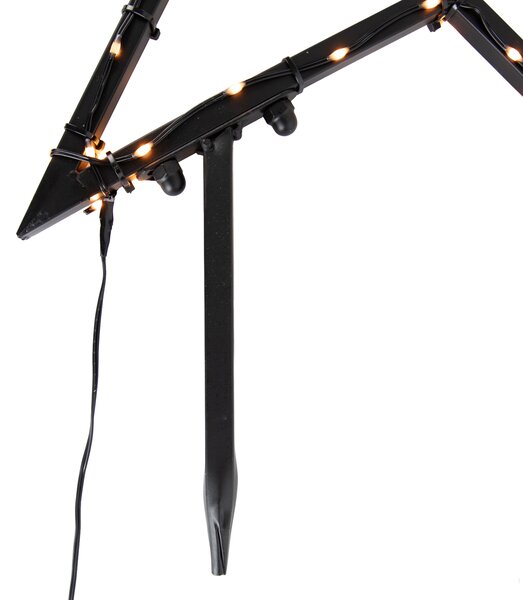 Božični reflektor z zvezdo božični črn 60 cm vklj. LED IP44 - Kas