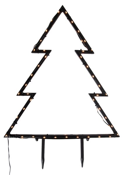 Božični reflektor drevo črno 54cm vklj. LED IP44 - Kas