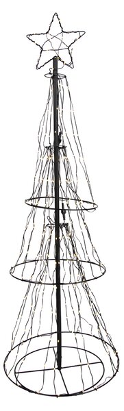 Božična stoječa svetilka črna drevo 150 cm vklj. LED s časovnikom IP44 - Ugoku