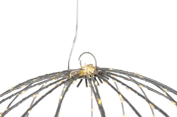 Božična viseča svetilka krogla bela 60 cm vklj. LED s časovnikom IP44 - Nobi