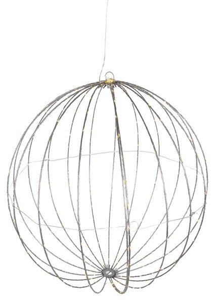 Božična viseča svetilka krogla bela 60 cm vklj. LED s časovnikom IP44 - Nobi