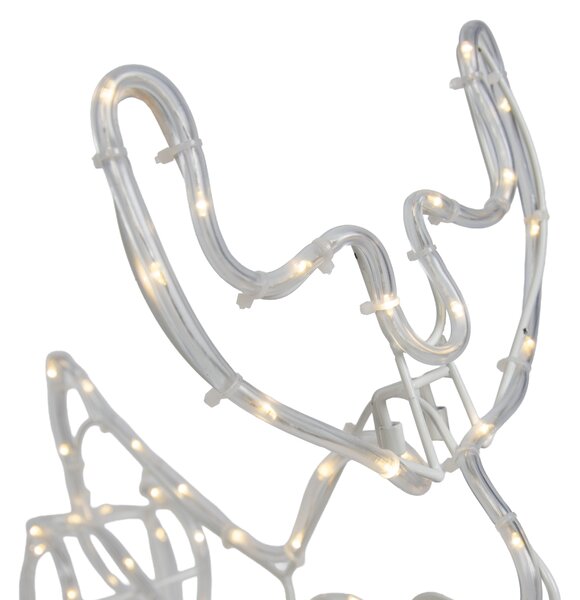 Božična stoječa svetilka jelen s sanmi 116 cm vklj. LED s časovnikom IP44 - Sori