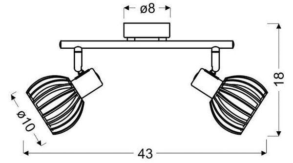 Bela/naravna stropna svetilka ø 10 cm Atarri – Candellux Lighting