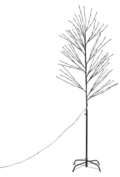 Božično drevo črno 200 cm vklj. LED IP44 - Vixen