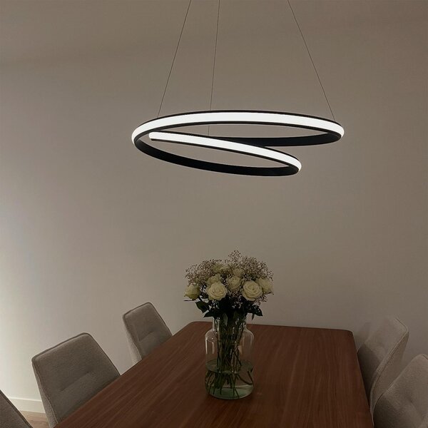 Moderna viseča svetilka črna 74 cm vključno z LED - Rowan