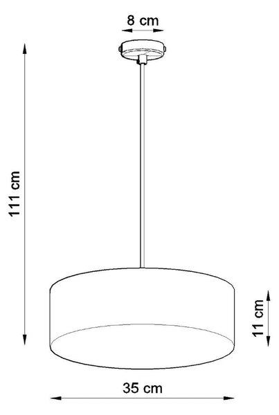 Bela viseča svetilka ø 35 cm Atis – Nice Lamps