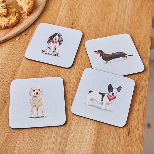 Komplet 4 podstavkov Cooksmart ® Curious Dogs