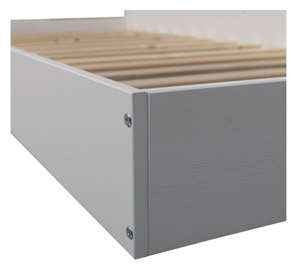 Bela postelja iz masivnega bora brez letvenega dna 90x200 cm Carter – WOOOD