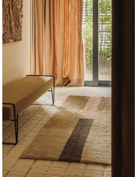 Ročno tkan volnen tekač 80x230 cm Chroma Dusty Pink – Lorena Canals