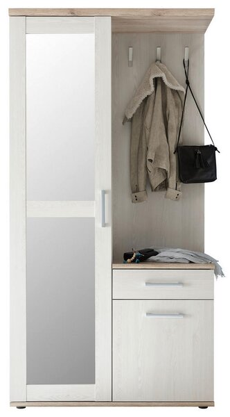 Garderobe "Romance" , bela, barve hrasta