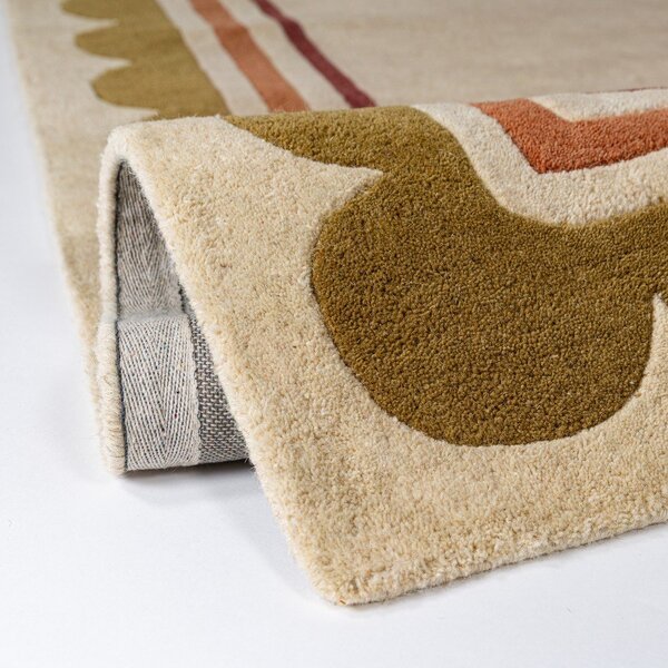 Ročno tkan volnen tekač v naravni barvi 80x230 cm Lois – Flair Rugs