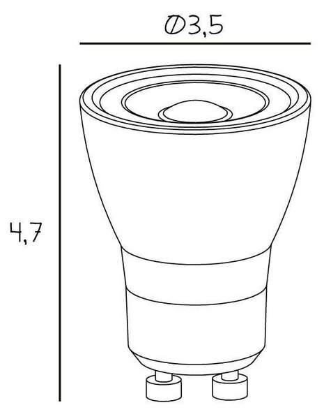 Design By UsDesign By Us - Žarnica Mini Spot LED 5W (400lm) 3000K Dim. GU10 Design by Us