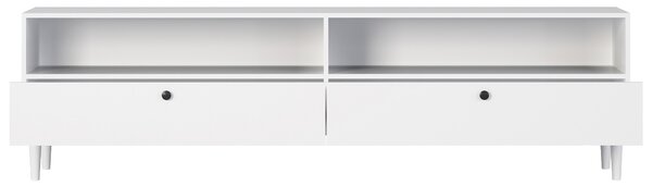 TV omarica s polico in omaricami DULLUM 200x58 cm, bela