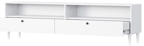 TV omarica s polico in omaricami DULLUM 200x58 cm, bela