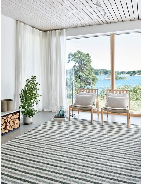 Zelena/kremno bela notranja in zunanja preproga 70x120 cm Teo Sage – Pappelina
