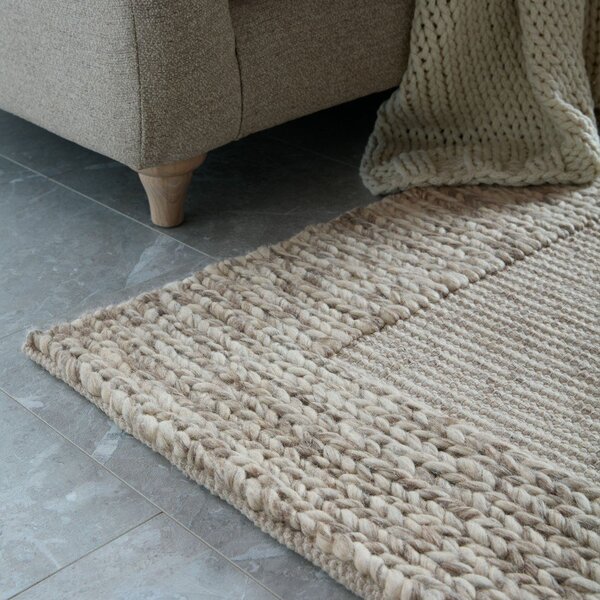 Ročno tkana preproga iz mešanice volne v naravni barvi 120x170 cm Rue – Flair Rugs