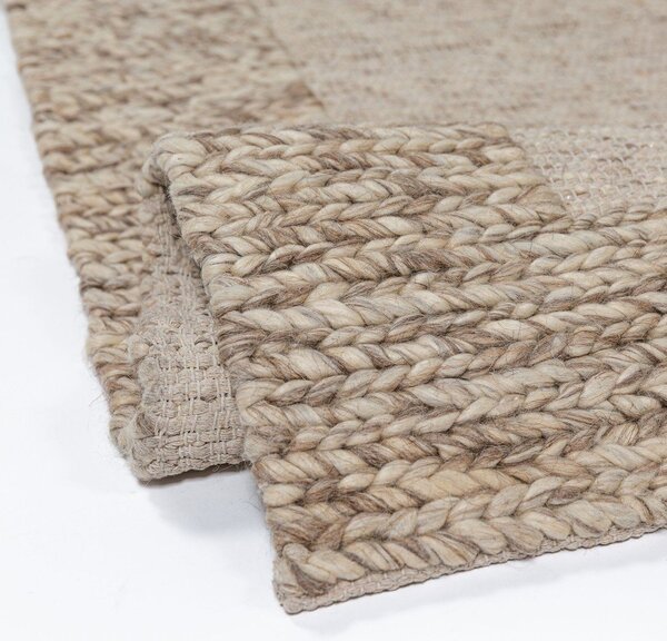 Ročno tkana preproga iz mešanice volne v naravni barvi 120x170 cm Rue – Flair Rugs