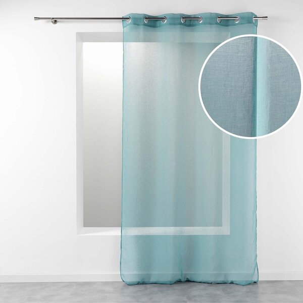 Turkizna prosojna zavesa 140x280 cm Telma – douceur d'intérieur