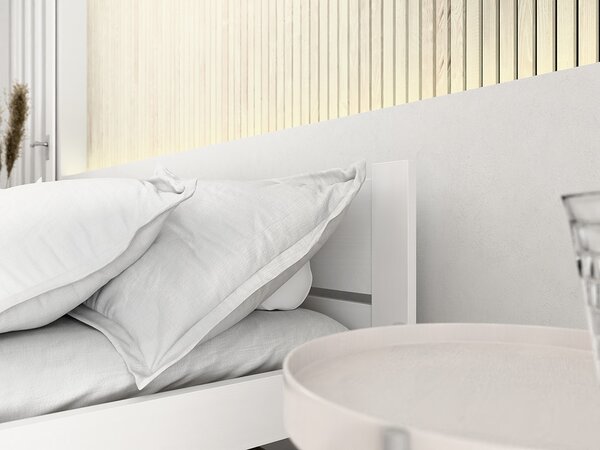 Postelja IKAROS DOUBLE 90 x 200 cm, bela Vzmetnica: Vzmetnica Deluxe 10 cm, Posteljno dno: Brez posteljnega dna