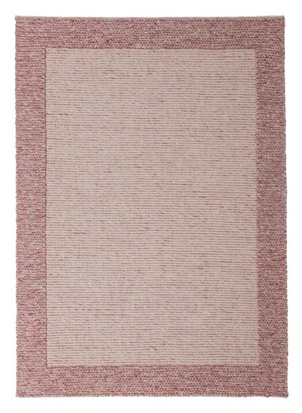 Svetlo rožnata ročno tkana preproga iz mešanice volne 120x170 cm Rue – Flair Rugs