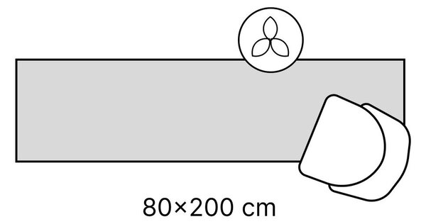 Moder ročno tkan volnen tekač 80x300 cm Cascade Wool – Flair Rugs