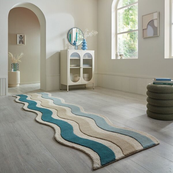 Moder ročno tkan volnen tekač 80x300 cm Cascade Wool – Flair Rugs