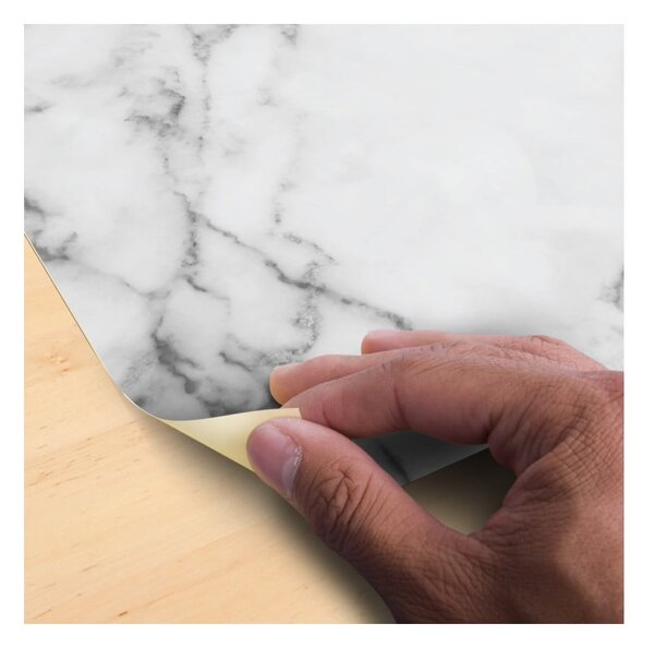 Talna nalepka Ambiance Slab Stickers White Marble, 30 x 30 cm