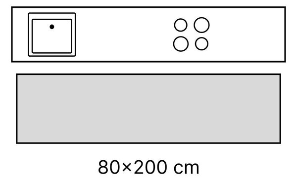 Moder ročno tkan volnen tekač 80x300 cm Cascade Wool – Flair Rugs