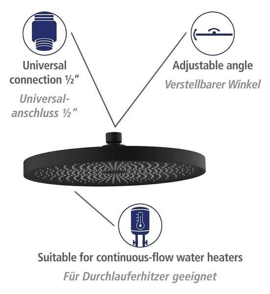 Tuš ročka ø 26 cm Soft Water – Wenko