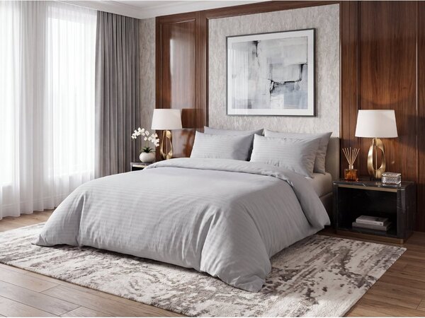 Posteljnina iz krepa DENYX BLEND siva, hotelski žep Dimenzije posteljnine: 70 x 90 cm | 140 x 200 cm