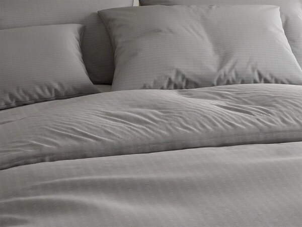 Posteljnina iz krepa DENYX BLEND siva, hotelski žep Dimenzije posteljnine: 70 x 90 cm | 140 x 200 cm