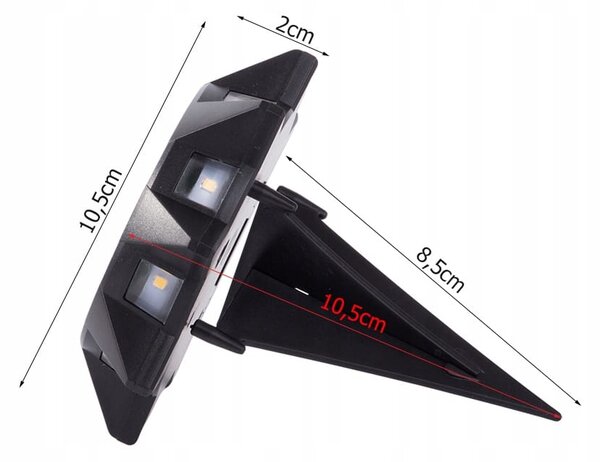 Vrtna solarna 8 LED talna svetilka 3000K