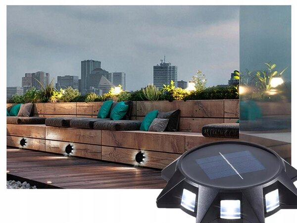 Vrtna solarna 8 LED talna svetilka 3000K
