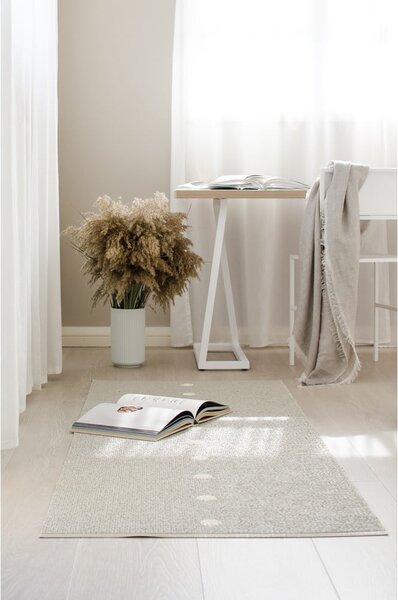 Bež/kremno bel zunanji in notranji tekač 70x200 cm Peg Linen Vanilla – Pappelina