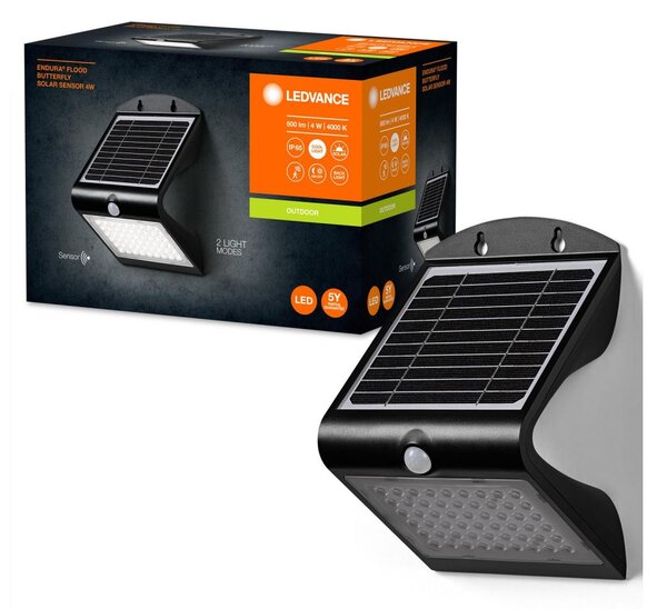 Ledvance - LED Solarna stenska svetilka s senzorjem METULJ LED/4W/3,7V IP65