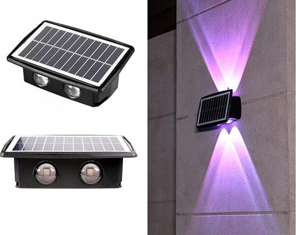 Solarna 1500mAH LED RGB dekorativna fasadna svetilka senzor mraka