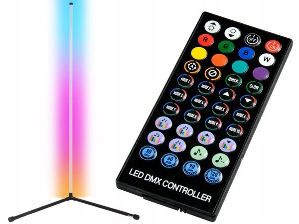 LED RGB kotna talna svetilka 100cm APP + daljinski upravljalnik Rainbow 3D