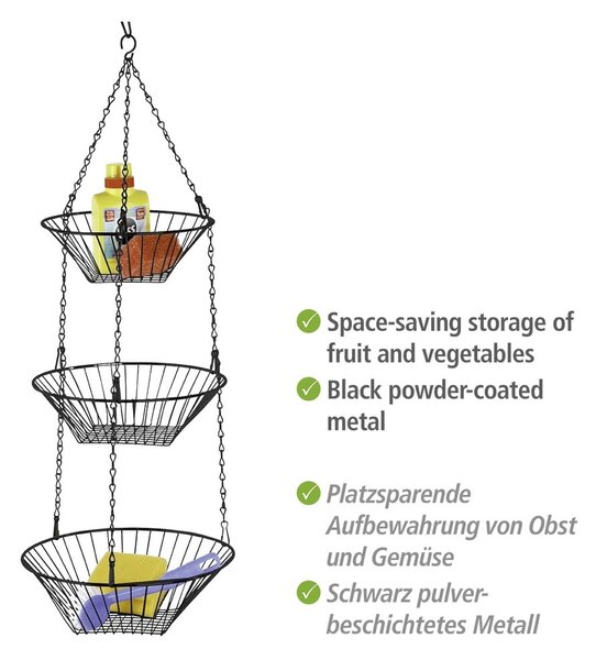 Kovinska viseča košara za sadje Trio – Wenko