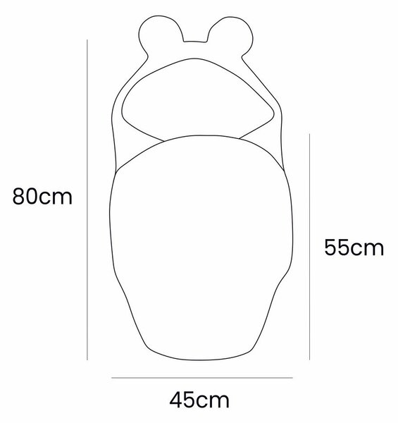 Bež odeja za povijanje dojenčka iz rebrastega žameta 45x80 cm – Meowbaby